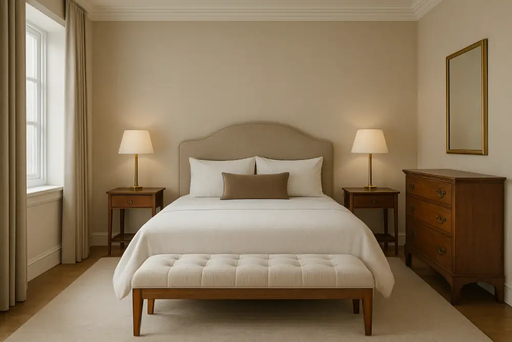 bedrom with timeless Pieces