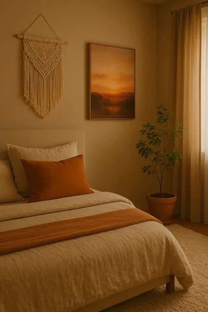 warm bedroom aesthetic